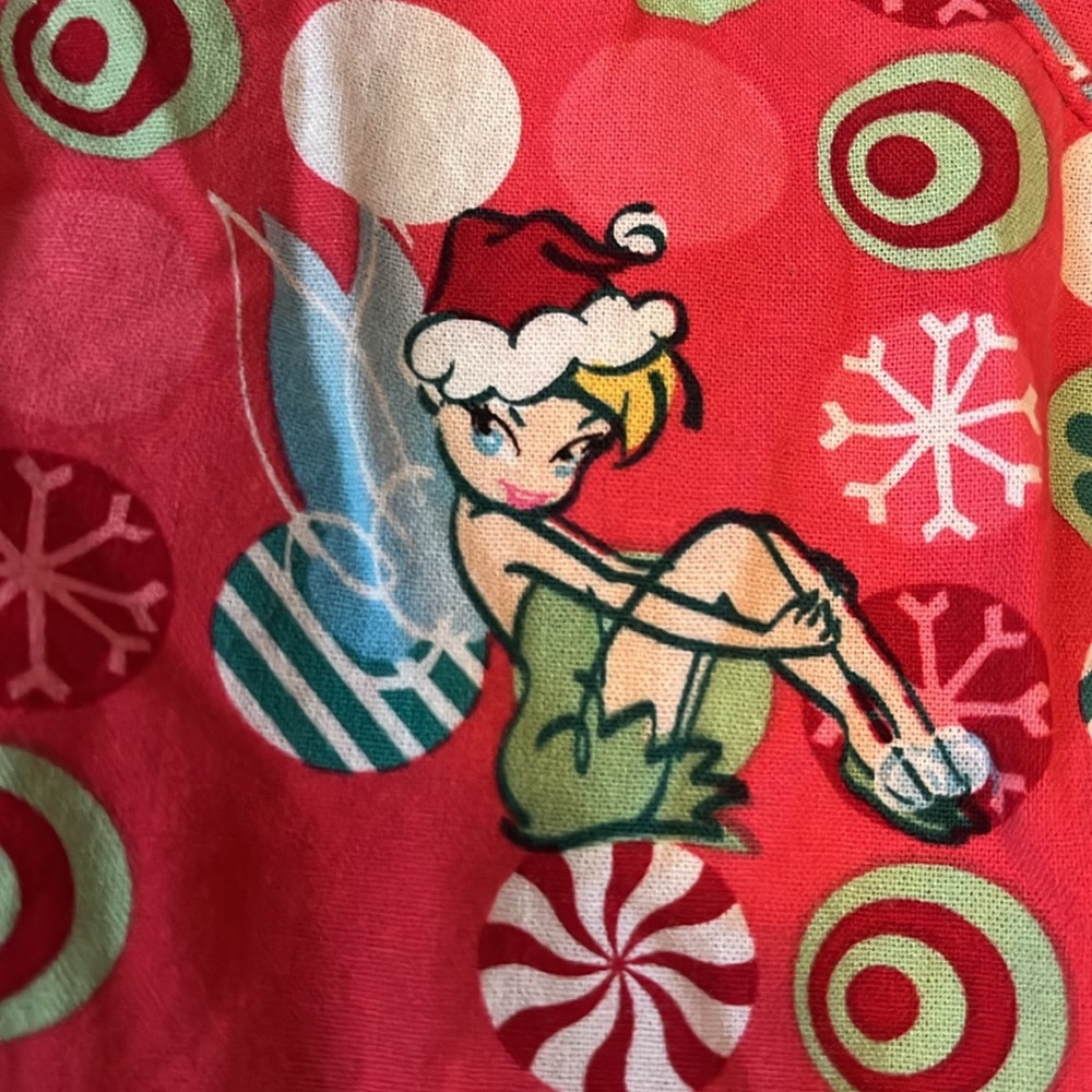 Disney Tinker Bell Christmas scrub top size 2X - Picture 3 of 4